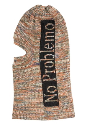 Aries logo-print knitted balaclava - Multicolour