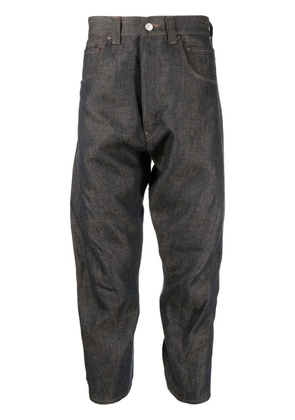 Junya Watanabe MAN pop art cropped trousers - Blue