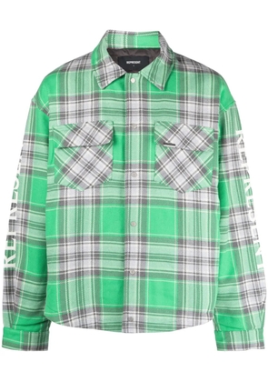Represent quilted cotton blend over shirt - Green
