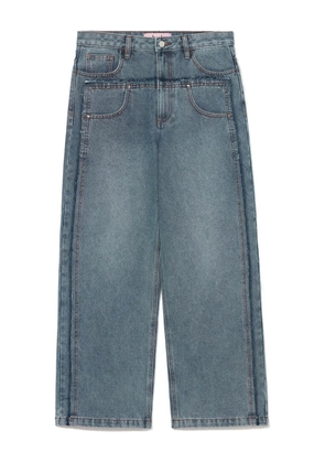 b+ab layered-effect jeans - Blue