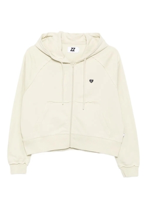 izzue distressed cotton hoodie - Neutrals