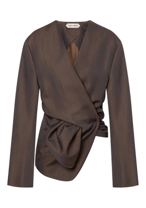 Alberta Ferretti ruched-detailing blouse - Grey