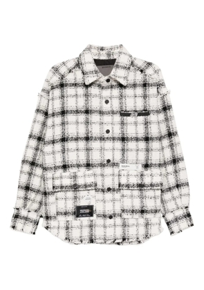 Musium Div. logo-patch shirt jacket - White