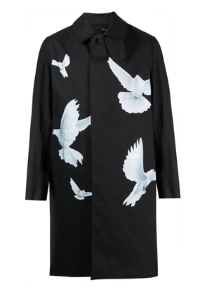 3PARADIS bird-print cotton trench coat - Black