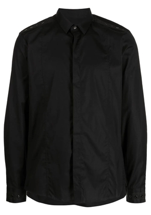 LES HOMMES eyelet-embellished shirt - Black