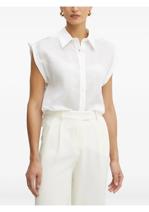 LUISA SPAGNOLI cap-sleeve shirt - White