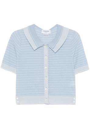 Thom Browne striped tuck-stitch cardigan - Blue