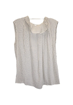 Nina Ricci Pre-Owned Pleated pinstripe top - White