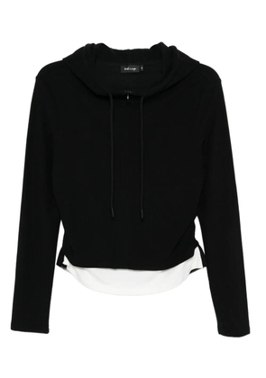 tout a coup drawstring zip-up hoodie set - Black
