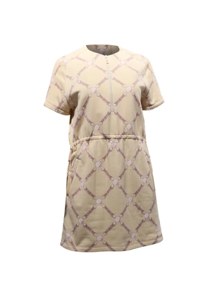 Hermès Pre-Owned zipped printed mini dress - Neutrals
