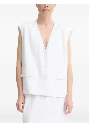 Gestuz button-fastening sleeveless waistcoat - White