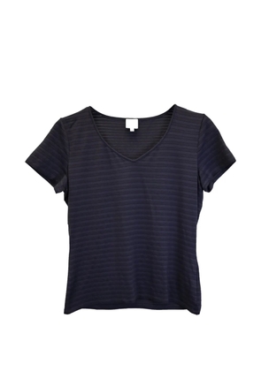 Emporio Armani Pre-Owned striped V-neck T-shirt - Black