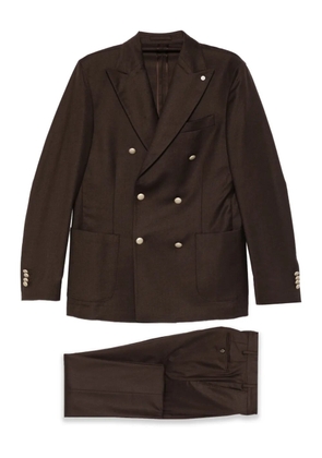 LUIGI BIANCHI MANTOVA double-breasted suit - Brown