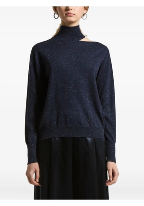 Peserico high-neck cut-out sweater - Blue