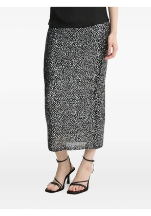 A.L.C. lurex-knit midi skirt - Grey