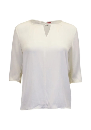 BOSS keyhole quarter-sleeves top - Neutrals