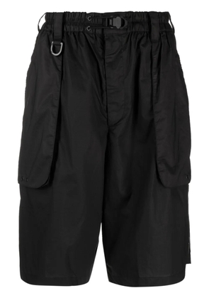 Y-3 wide-leg ripstop shorts - Black