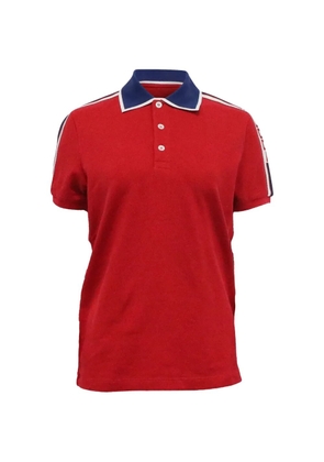 Gucci Pre-Owned stripe-detail polo shirt - Red