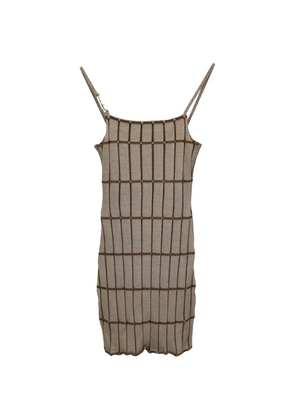 Jacquemus Pre-Owned La Robe check mini dress - Neutrals