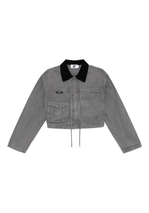 izzue logo-embroidered jacket - Grey