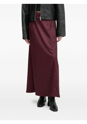 AERON satin-panelled maxi skirt - Red