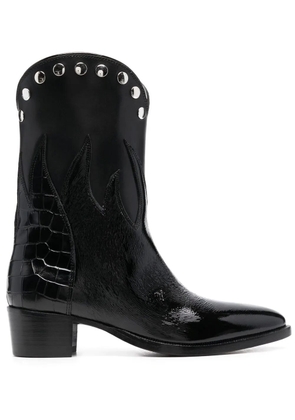 Vivienne Westwood Cuban Flame 50mm boots - Black