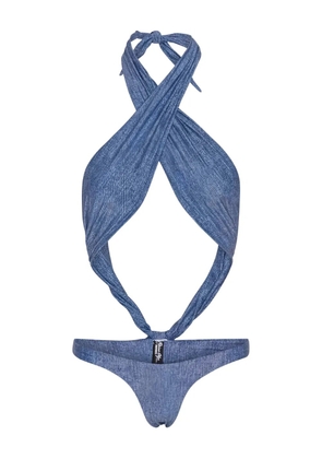 ROTATE BIRGER CHRISTENSEN x Reina Olga Soft Mixed swimsuit - Blue