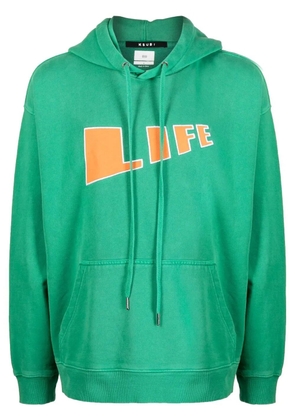 Ksubi 'Life' cotton drawstring hoodie - Green