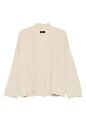 DIXIE ribbed-trim cardigan - Neutrals