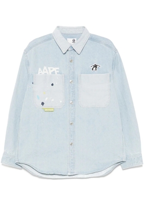 AAPE BY *A BATHING APE® logo long-sleeves shirt - Blue