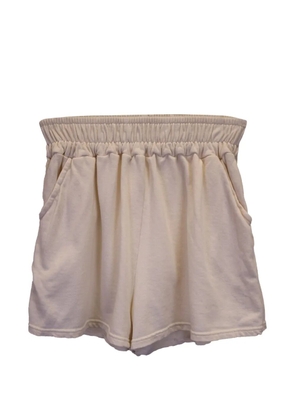 The Frankie Shop cotton ribbed shorts - Neutrals