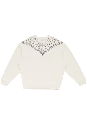 COUNTY OF MILAN bandana-print cotton sweatshirt - Neutrals