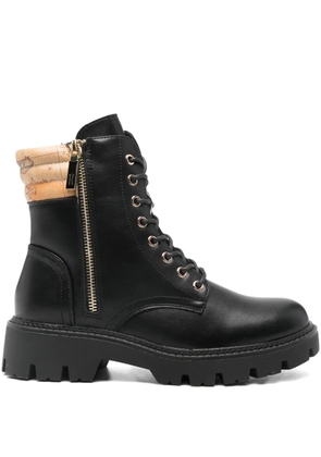 ALVIERO MARTINI 1° CLASSE 40mm lace-up combat boots - Black