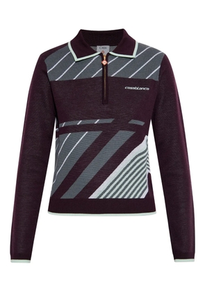 Casablanca striped polo shirt - Green