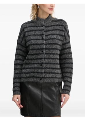 Gestuz Alpha striped button cardigan - Grey