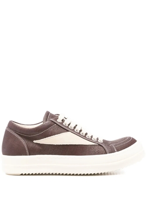 Rick Owens DRKSHDW panelled leather sneakers - Brown