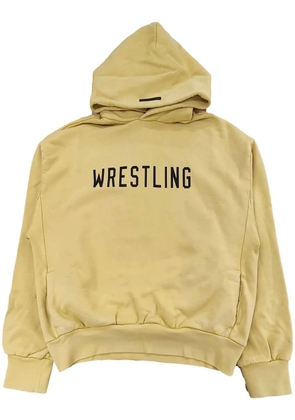 FEAR OF GOD ESSENTIALS slogan-print hoodie - Neutrals