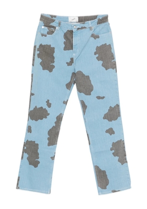 Coperni cow-print jeans - Blue