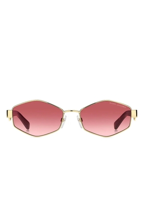 Marc Jacobs Eyewear geometric-frame chain-strap sunglasses - Yellow