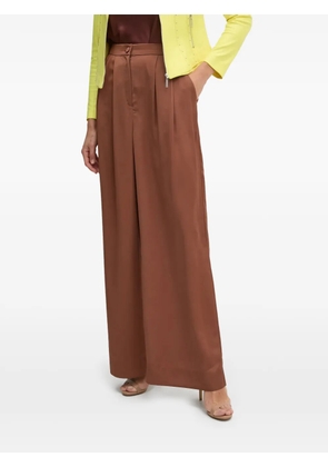 Joseph Ribkoff pleated wide-leg trousers - Brown