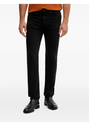 BOSS logo-patch slim trousers - Black