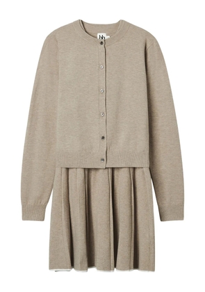 b+ab buttoned pleated all-in-one - Neutrals