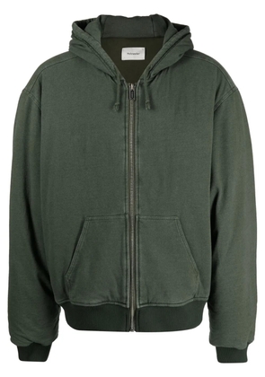 Holzweiler Loken padded zip-up hoodie - Green