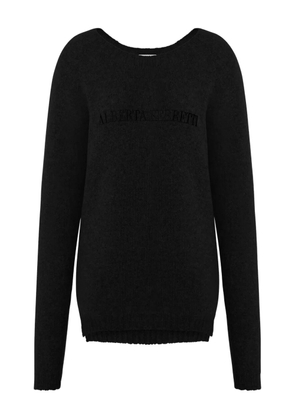 Alberta Ferretti tonal-logo sweater - Black