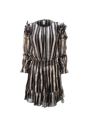 Michael Kors Vintage jacquard ruffled mini dress - Black