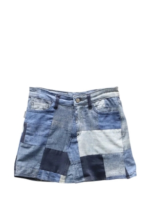 Zadig&Voltaire patchwork denim mini skirt - Blue