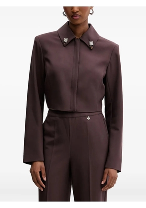 Silvian Heach embellished-collar jacket - Brown