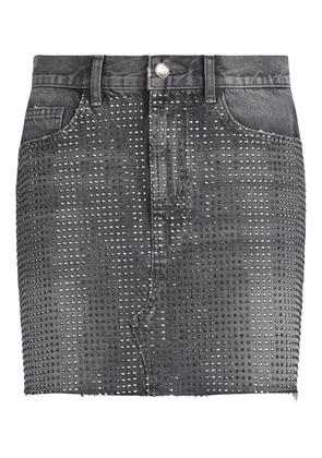 LIU JO frayed denim skirt - Grey