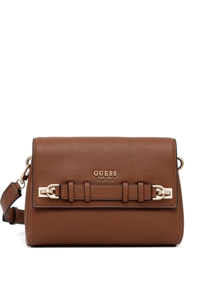 GUESS USA Gregoria logo-plaque cross body bag - Brown
