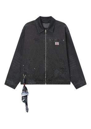 Musium Div. scarf-charm work jacket - Grey